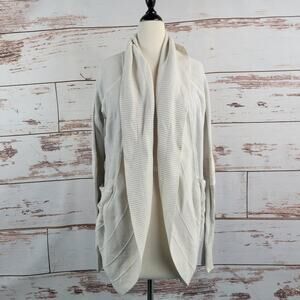 Lululemon Transformation Reversible Wrap Heathered Dune/White Open Cardigan